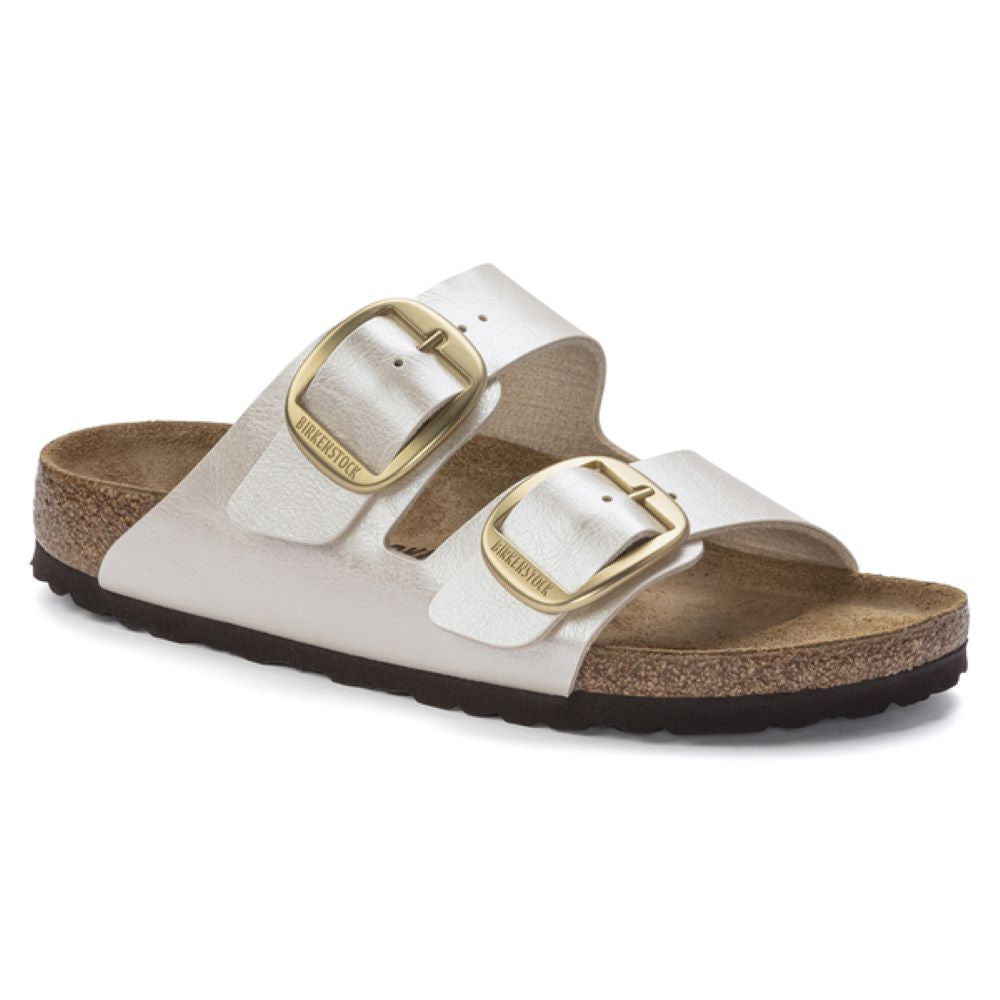 Birkenstock Arizona Big Buckle Birko-Flor - Graceful Pearl White Sandals