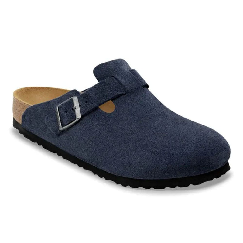 Birkenstock Boston Suede Leather - Navy Casual