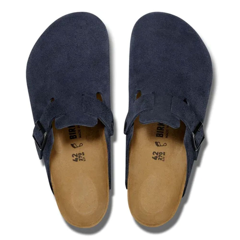 Birkenstock Boston Suede Leather - Navy Casual
