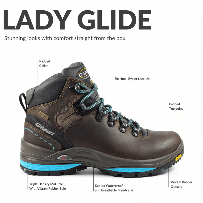 Grisport Glide Hiker Boots - Brown Boots