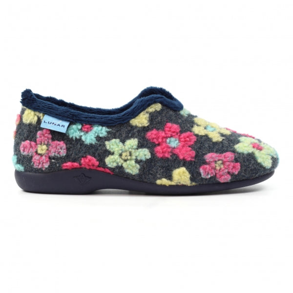 Lunar Lychee - Navy Slippers