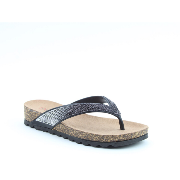 Heavenly Feet Bridget - Black Sandals