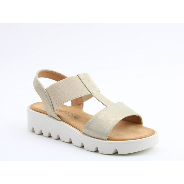 Heavenly Feet Ritz Shimmer - Gold Shimmer Sandals