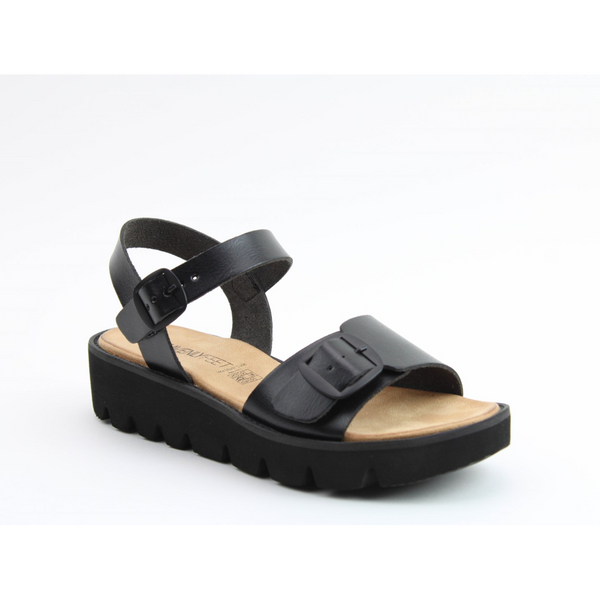 Heavenly Feet Trudy - Black Sandals